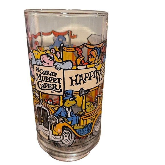 Vintage McDonalds 1981 The Great Muppet Caper Happiness Hotel Glass Tumbler VGC - Picture 4 of 9